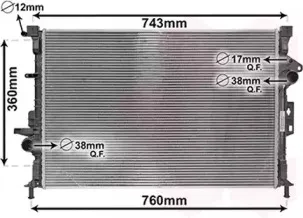 Радиатор, охлаждение двигателя VAN WEZEL купить