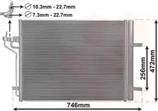 Конденсатор, кондиционер VAN WEZEL купить