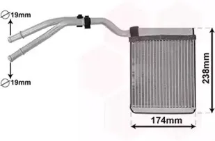 Теплообменник, отопление салона VAN WEZEL купить