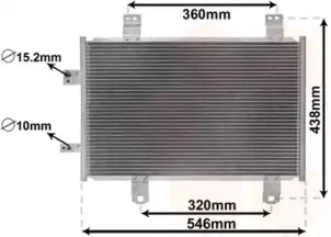 Конденсатор, кондиционер VAN WEZEL купить
