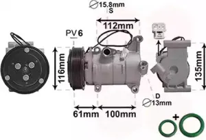 Компрессор, кондиционер VAN WEZEL купить