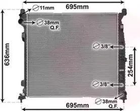 Радиатор, охлаждение двигателя VAN WEZEL купить