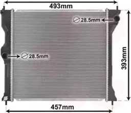 Радиатор, охлаждение двигателя VAN WEZEL купить