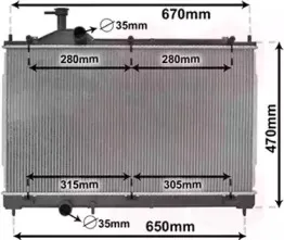 Радиатор, охлаждение двигателя VAN WEZEL купить