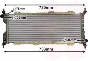 Радиатор, охлаждение двигателя VAN WEZEL купить