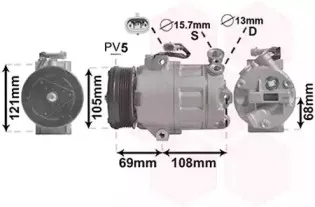 Компрессор, кондиционер VAN WEZEL купить