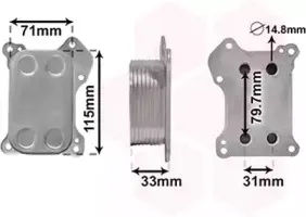 масляный радиатор, двигательное масло VAN WEZEL купить