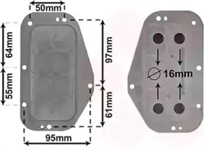 масляный радиатор, двигательное масло VAN WEZEL купить