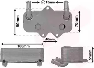 масляный радиатор, двигательное масло VAN WEZEL купить