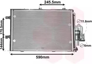 Конденсатор, кондиционер VAN WEZEL купить