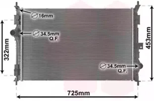 Радиатор, охлаждение двигателя VAN WEZEL купить