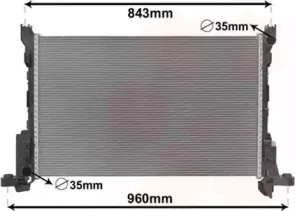 Радиатор, охлаждение двигателя VAN WEZEL купить