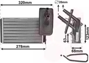 Теплообменник, отопление салона VAN WEZEL купить