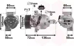 Компрессор, кондиционер VAN WEZEL купить