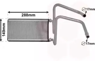Теплообменник, отопление салона VAN WEZEL купить