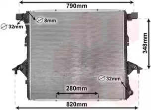 Радиатор, охлаждение двигателя VAN WEZEL купить