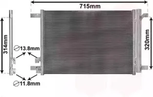 Конденсатор, кондиционер VAN WEZEL купить