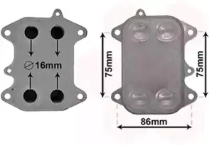 масляный радиатор, двигательное масло VAN WEZEL купить