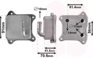 масляный радиатор, двигательное масло VAN WEZEL купить
