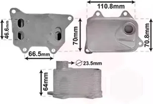 масляный радиатор, двигательное масло VAN WEZEL купить