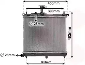Радиатор, охлаждение двигателя VAN WEZEL купить