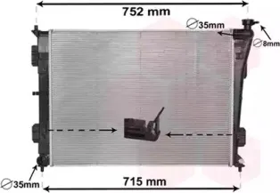 Радиатор, охлаждение двигателя VAN WEZEL купить