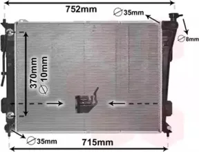 Радиатор, охлаждение двигателя VAN WEZEL купить