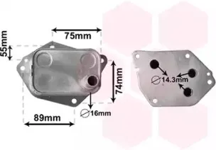 масляный радиатор, двигательное масло VAN WEZEL купить