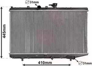 Радиатор, охлаждение двигателя VAN WEZEL купить