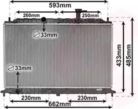 Радиатор, охлаждение двигателя VAN WEZEL купить