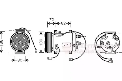 Компрессор, кондиционер VAN WEZEL купить