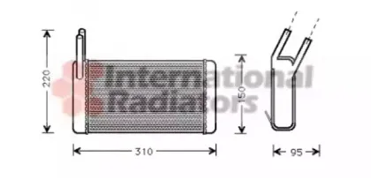 Теплообменник, отопление салона VAN WEZEL купить