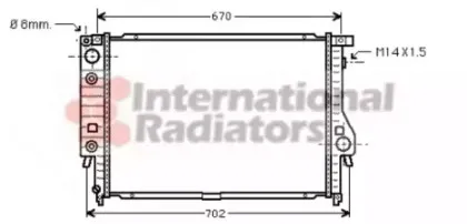 Радиатор, охлаждение двигателя VAN WEZEL купить