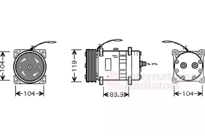 Компрессор, кондиционер VAN WEZEL купить