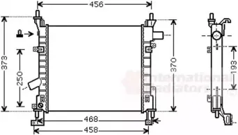 Радиатор, охлаждение двигателя VAN WEZEL купить