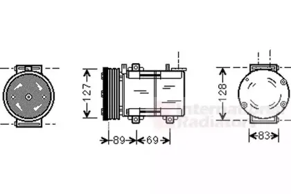 Компрессор, кондиционер VAN WEZEL купить