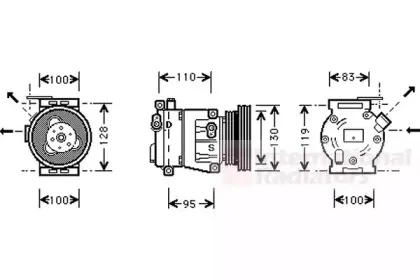 Компрессор, кондиционер VAN WEZEL купить