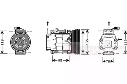 Компрессор, кондиционер VAN WEZEL купить
