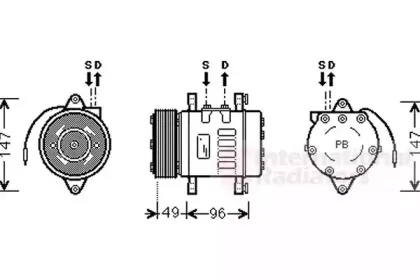Компрессор, кондиционер VAN WEZEL купить