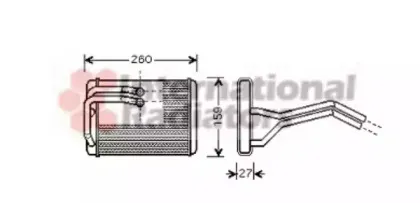 Теплообменник, отопление салона VAN WEZEL купить