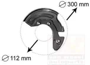 Отражатель, диск тормозного механизма VAN WEZEL купить