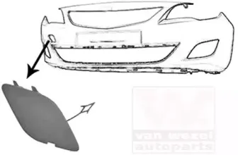 Заслонка, буксирный крюк VAN WEZEL купить