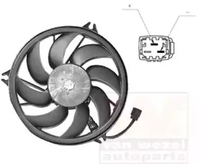 Вентилятор, охлаждение двигателя VAN WEZEL купить