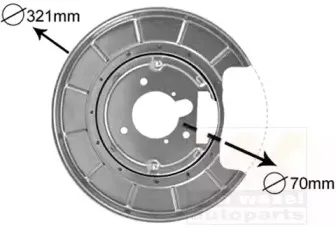 Отражатель, диск тормозного механизма VAN WEZEL купить
