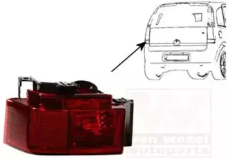 Задний противотуманный фонарь VAN WEZEL купить