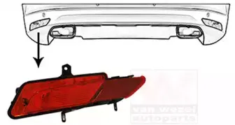 Задний противотуманный фонарь VAN WEZEL купить