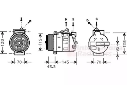 Компрессор, кондиционер VAN WEZEL купить