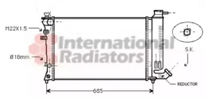 Радиатор, охлаждение двигателя VAN WEZEL купить