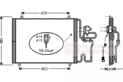 Конденсатор, кондиционер VAN WEZEL купить