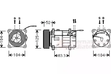 Компрессор, кондиционер VAN WEZEL купить